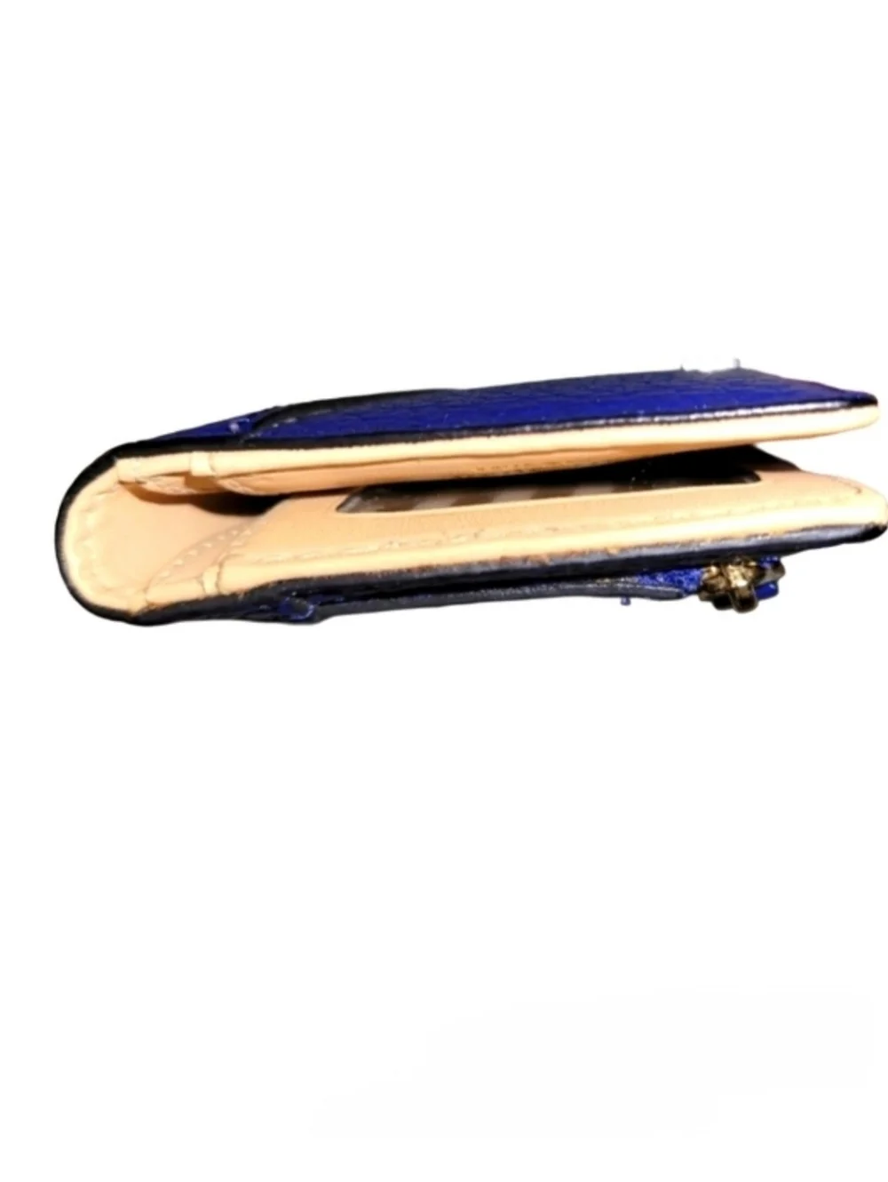 Kate Spade Madison Large Slim Bi-fold Wallet/ Saffiano Leather/ Cobalt Blue